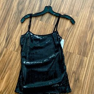 Black Sequined Cami-  Loft
